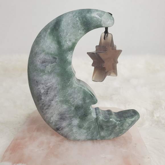 Other - Fluorite Crescent Moon with Fluorite Star